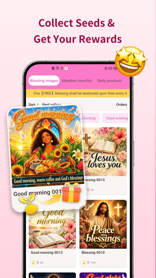 Bible Seeds rewards and blessing image marketplace